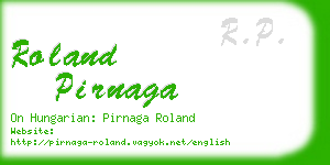 roland pirnaga business card
